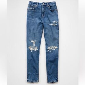 Distressed Blue Denim Jeans